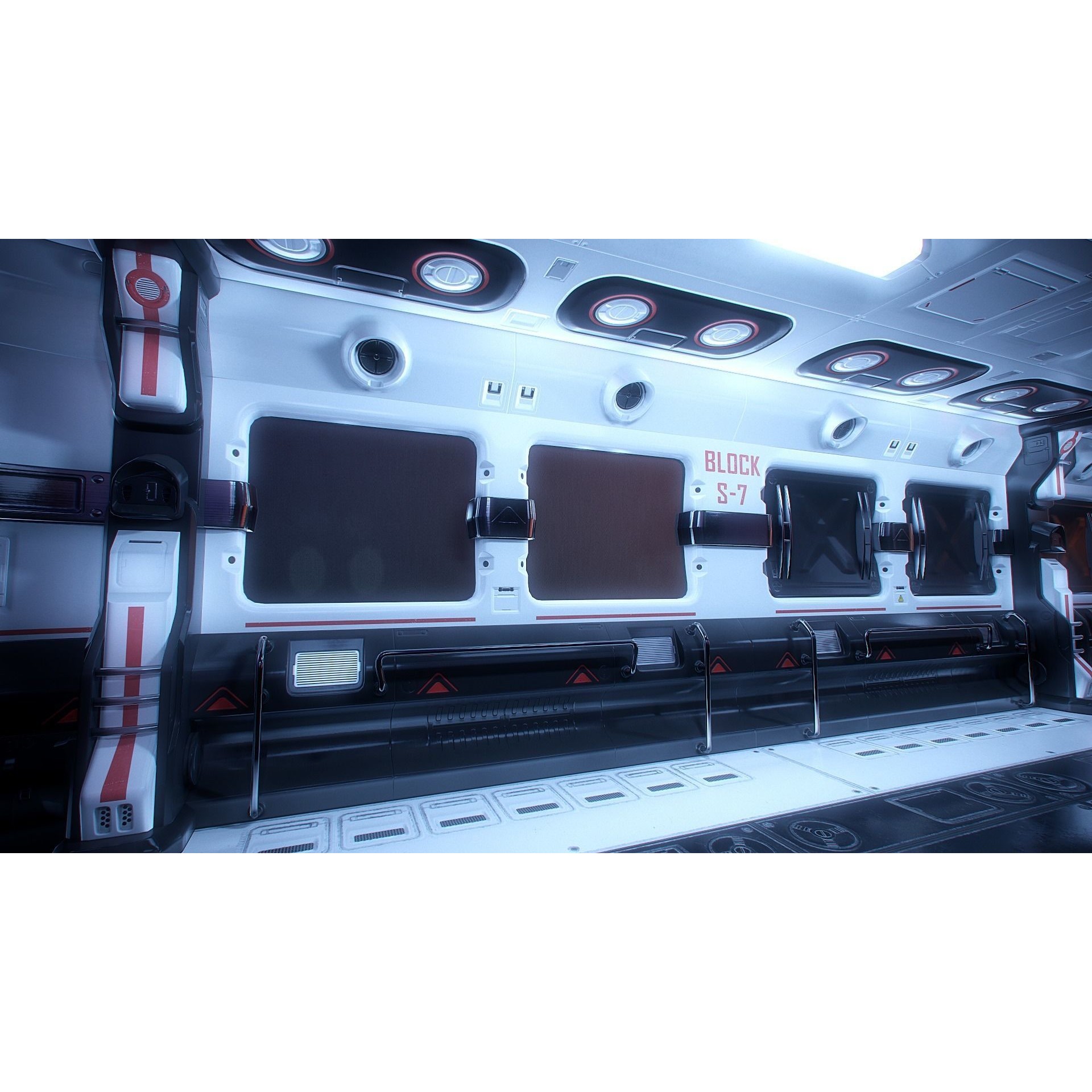 Sci-Fi Modular Spaceship Parts - Low-Poly Game-Ready 3D Model - View 9