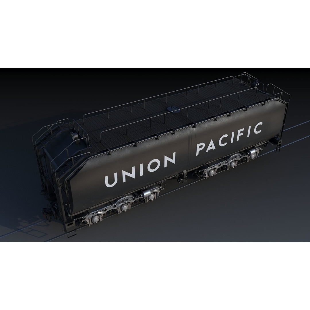 Union Pacific Water Tender 3D Model – Low Poly Game Asset, FBX - View 17