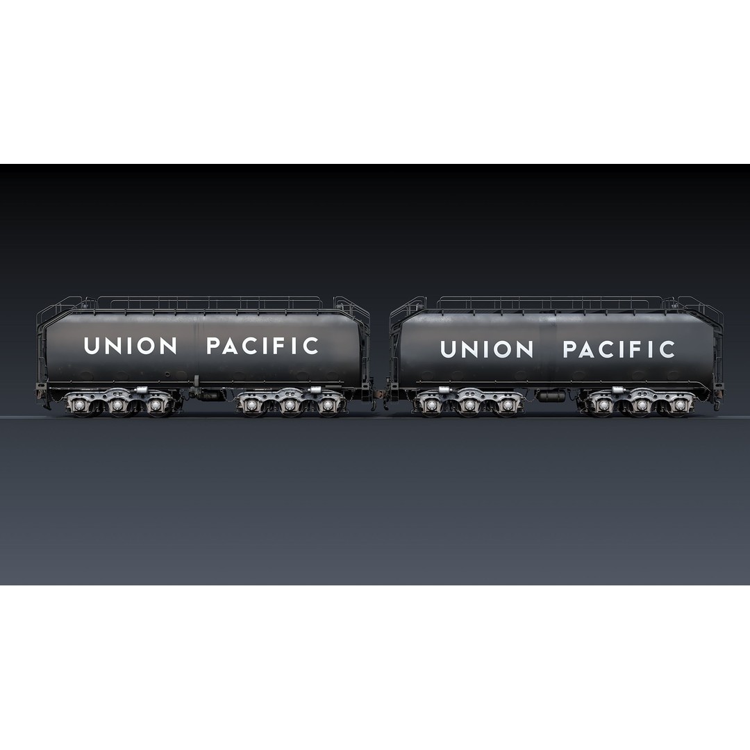 Union Pacific Water Tender 3D Model – Low Poly Game Asset, FBX - View 20