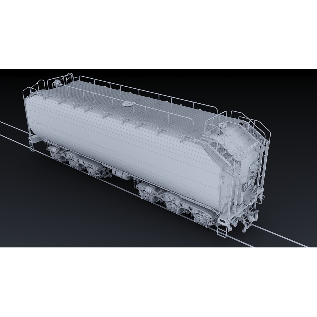 Union Pacific Water Tender 3D Model – Low Poly Game Asset, FBX - View 30