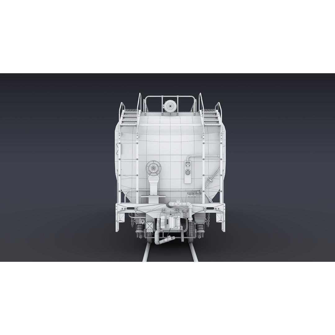 Union Pacific Water Tender 3D Model – Low Poly Game Asset, FBX - View 31