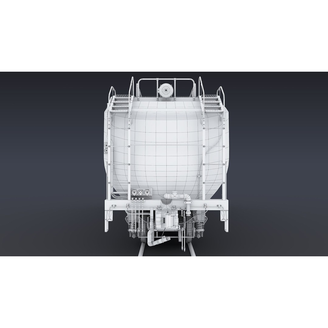 Union Pacific Water Tender 3D Model – Low Poly Game Asset, FBX - View 34