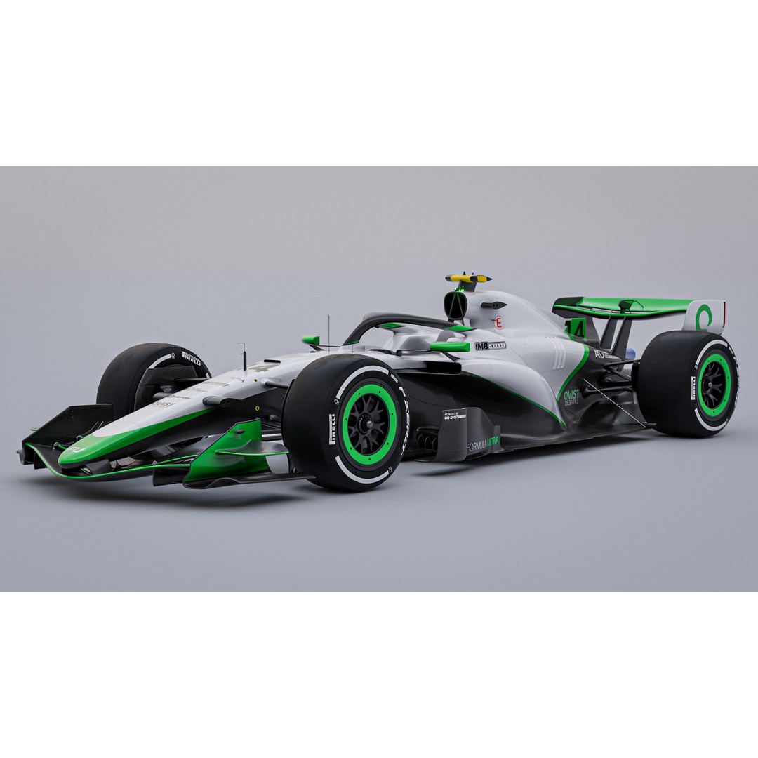 Formula Ultra 2026 3D Model – High Poly Racing Car, Blender - View 3