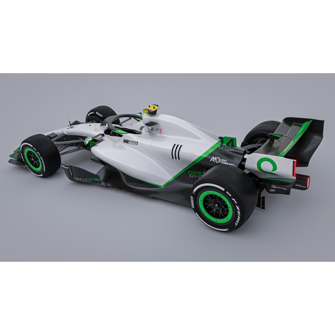 Formula Ultra 2026 3D Model – High Poly Racing Car, Blender - View 4