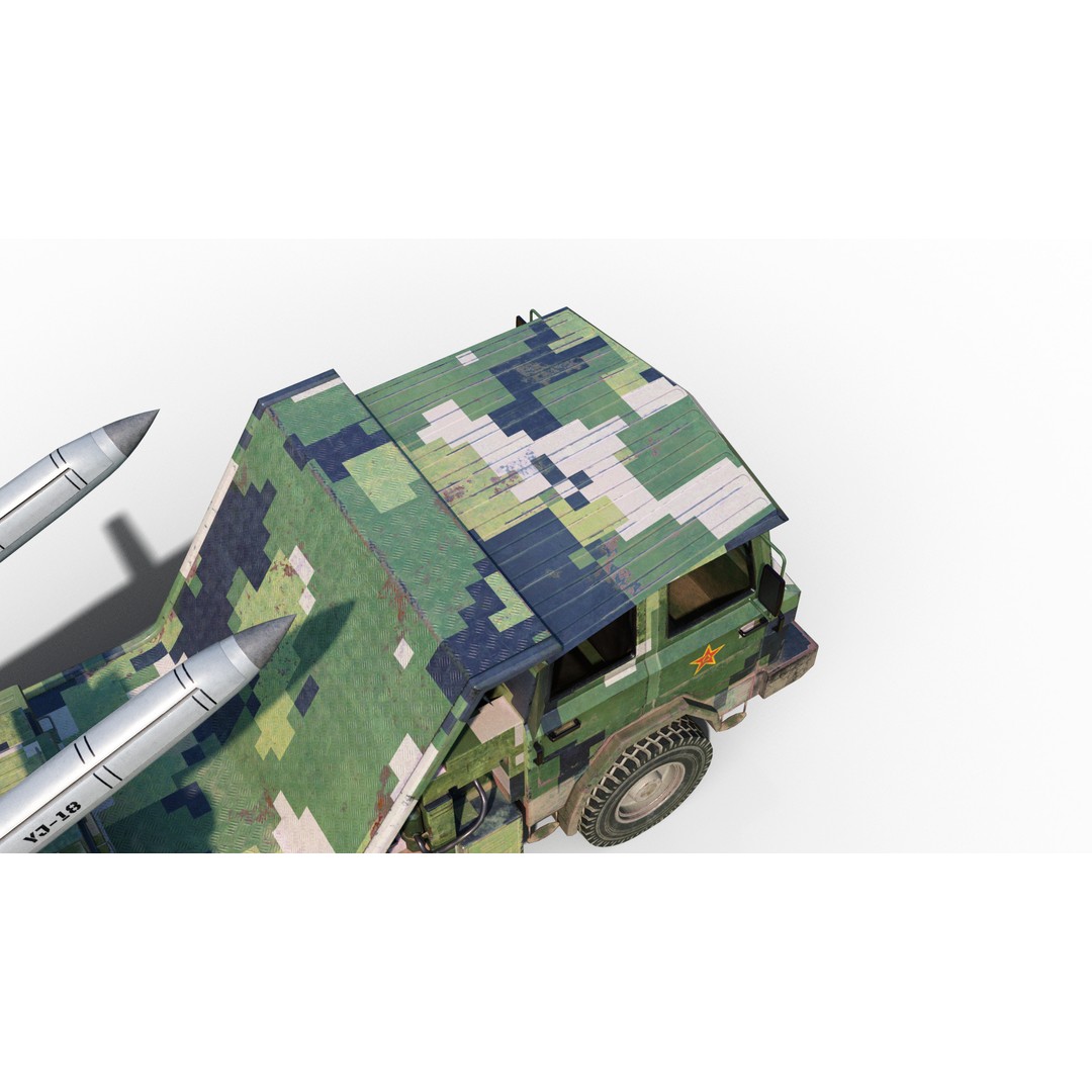 PLA Navy YJ-18 Anti-Ship Missile Launcher 3D Model – Low Poly Game Asset, FBX - View 10