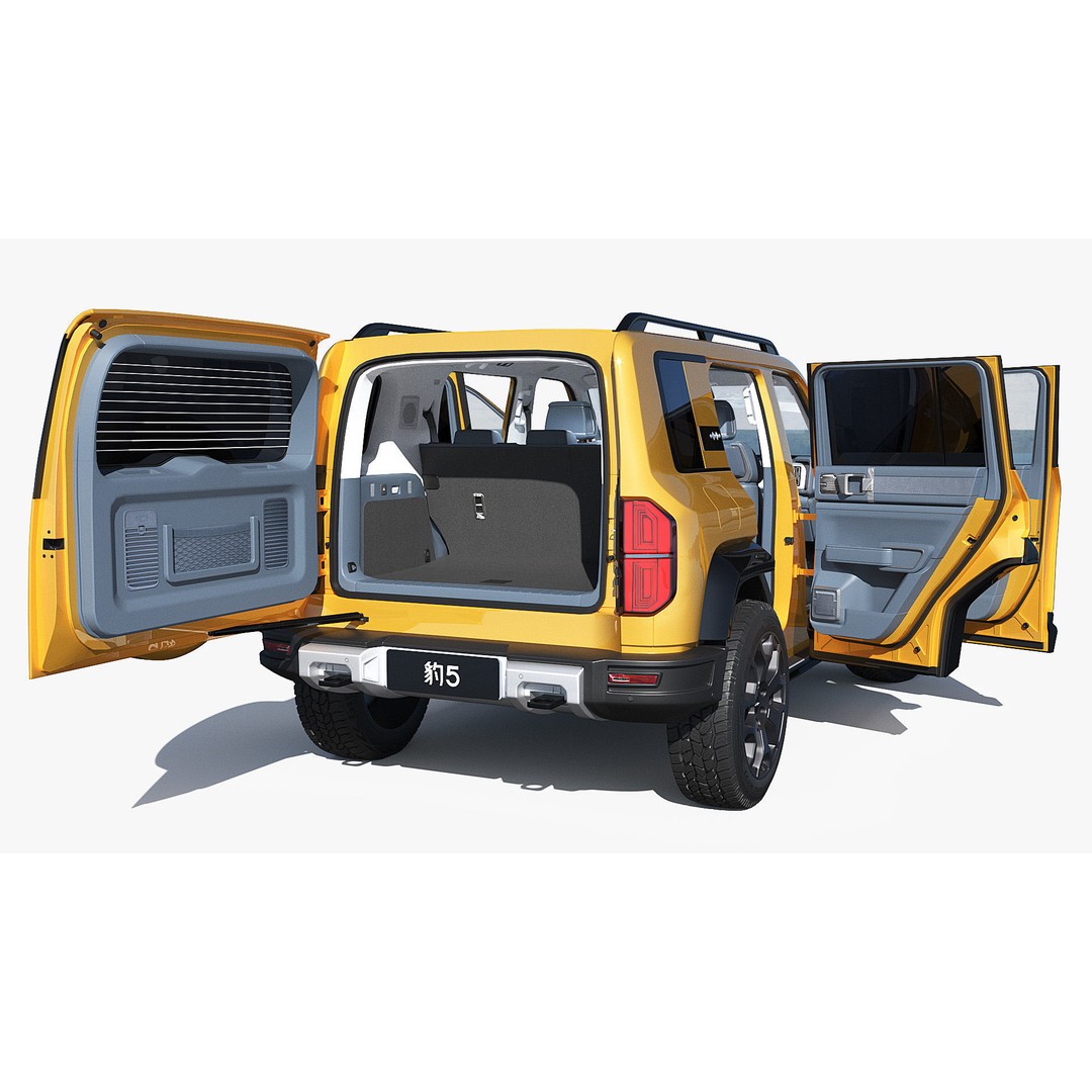 2025 BYD Denza B5 3D Model – Hybrid SUV with Interior, FBX, Blender - View 16