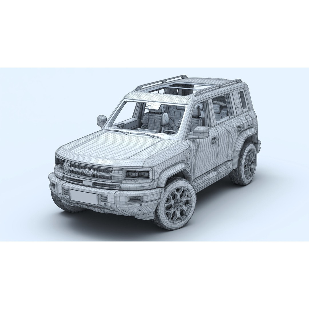 2025 BYD Denza B5 3D Model – Hybrid SUV with Interior, FBX, Blender - View 21