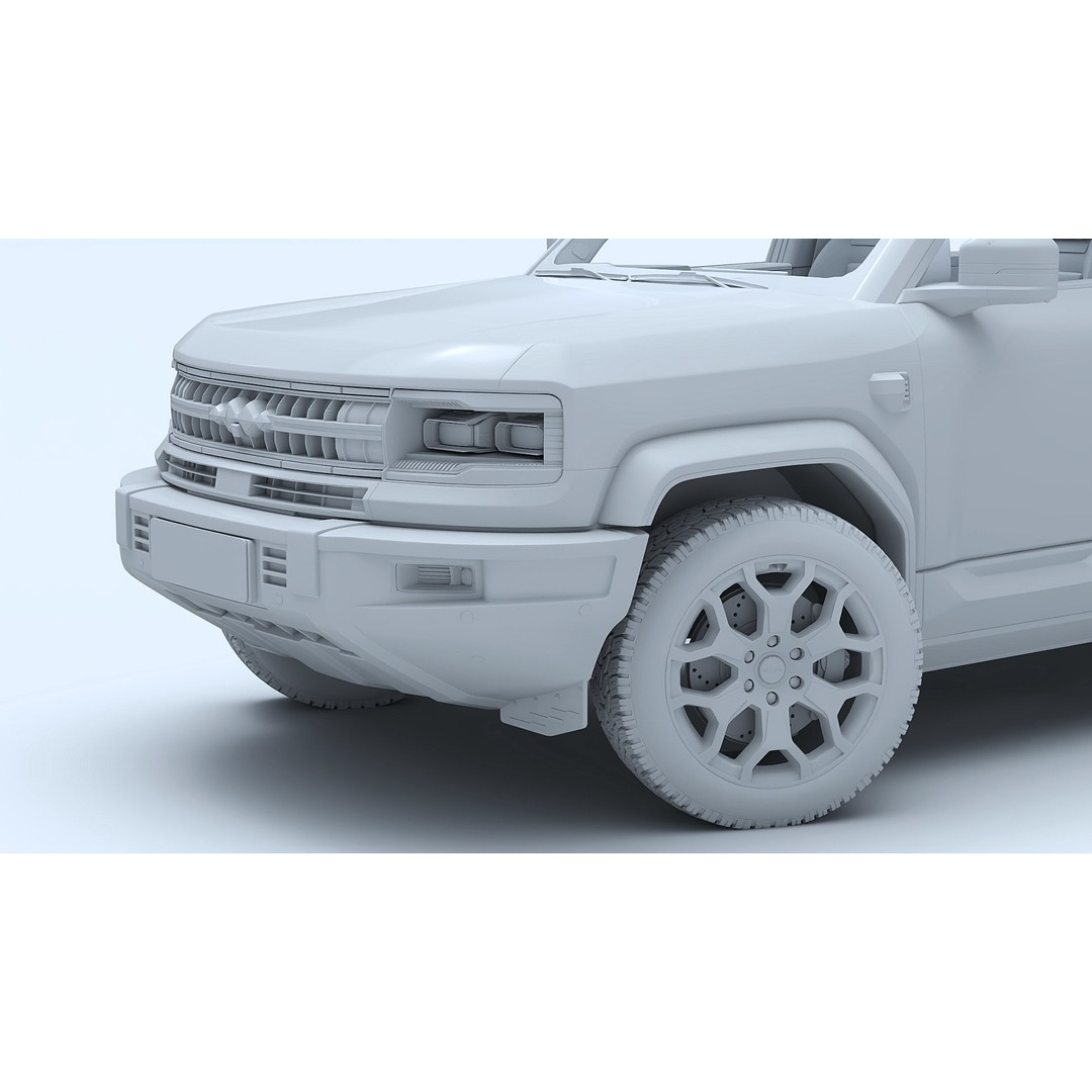 2025 BYD Denza B5 3D Model – Hybrid SUV with Interior, FBX, Blender - View 24