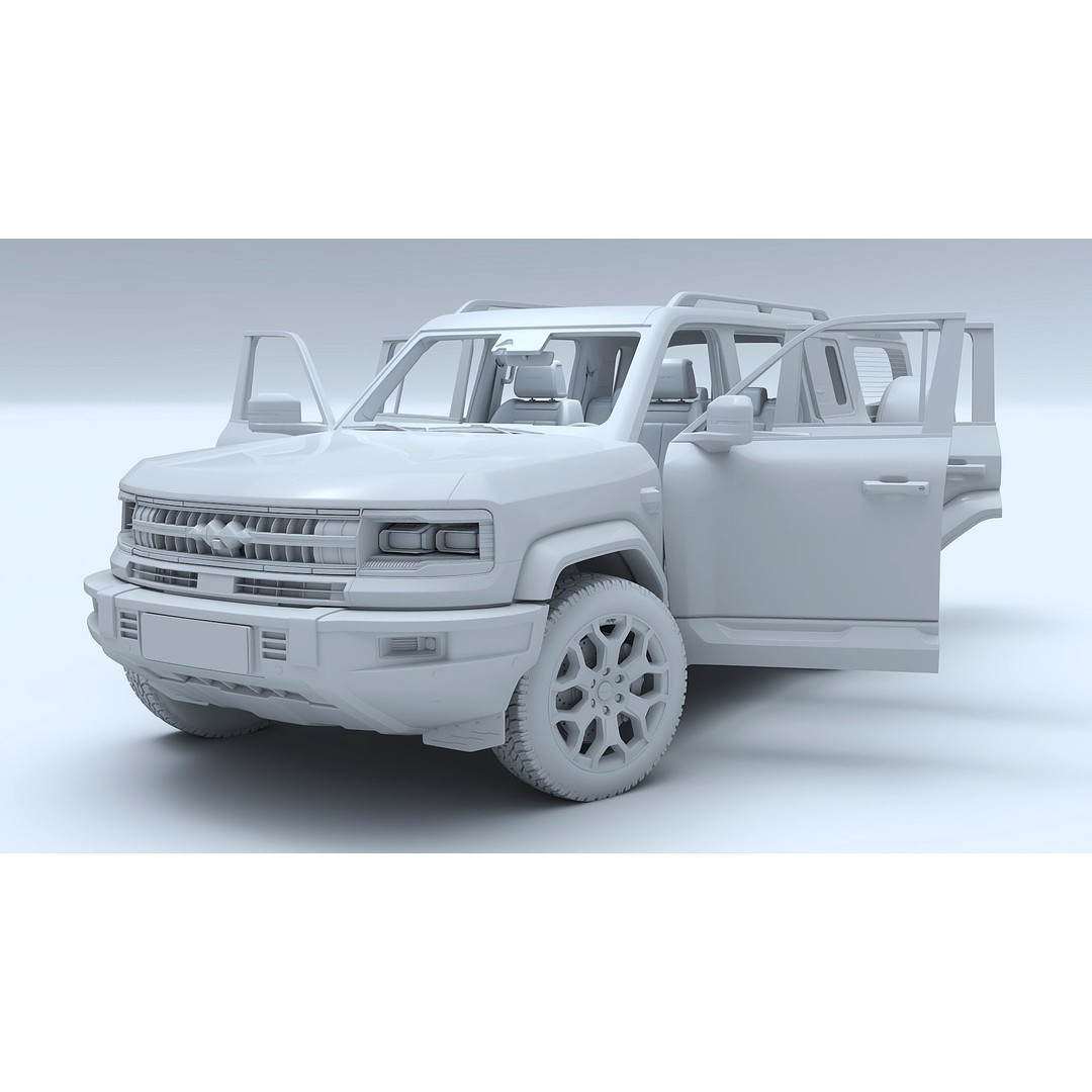 2025 BYD Denza B5 3D Model – Hybrid SUV with Interior, FBX, Blender - View 26