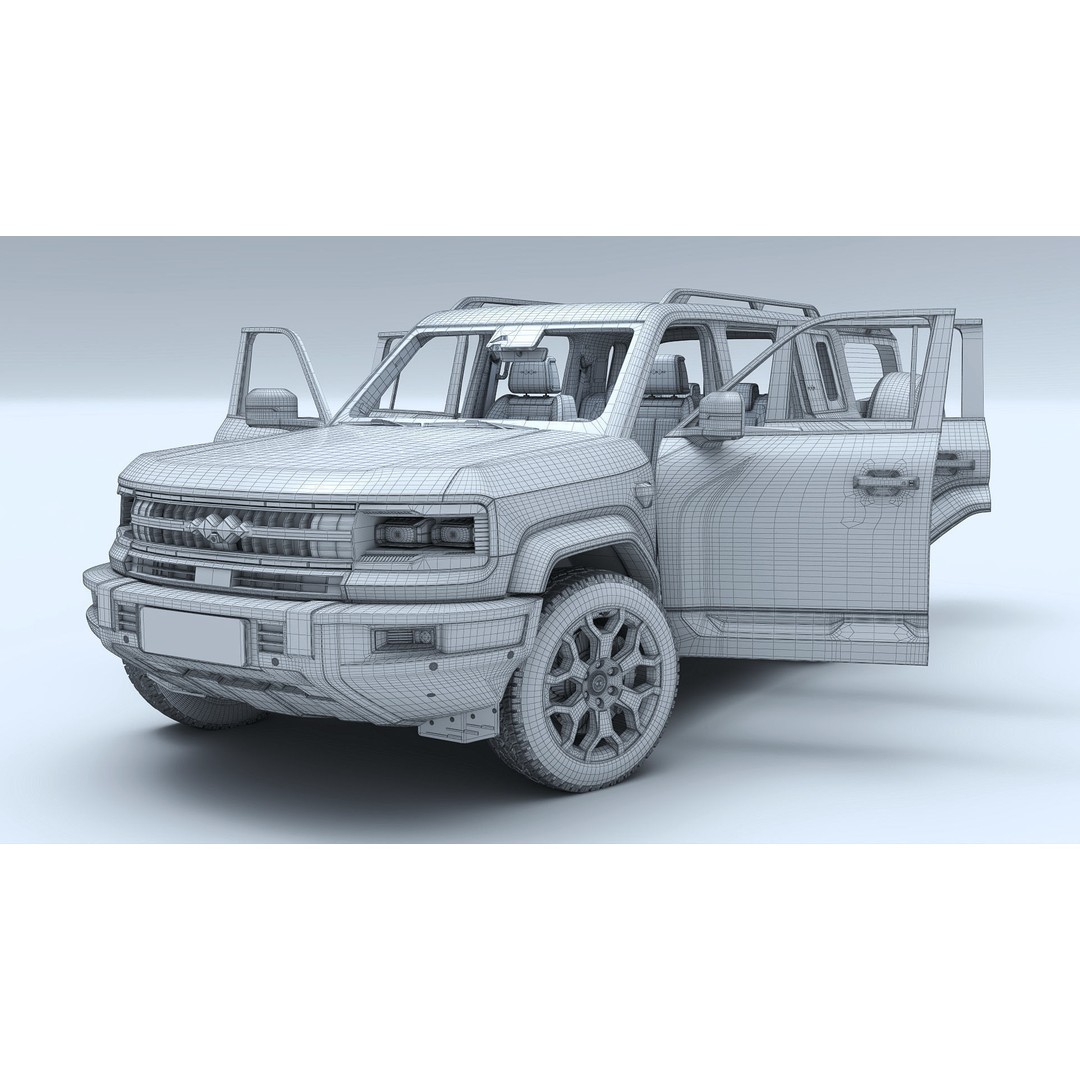 2025 BYD Denza B5 3D Model – Hybrid SUV with Interior, FBX, Blender - View 27