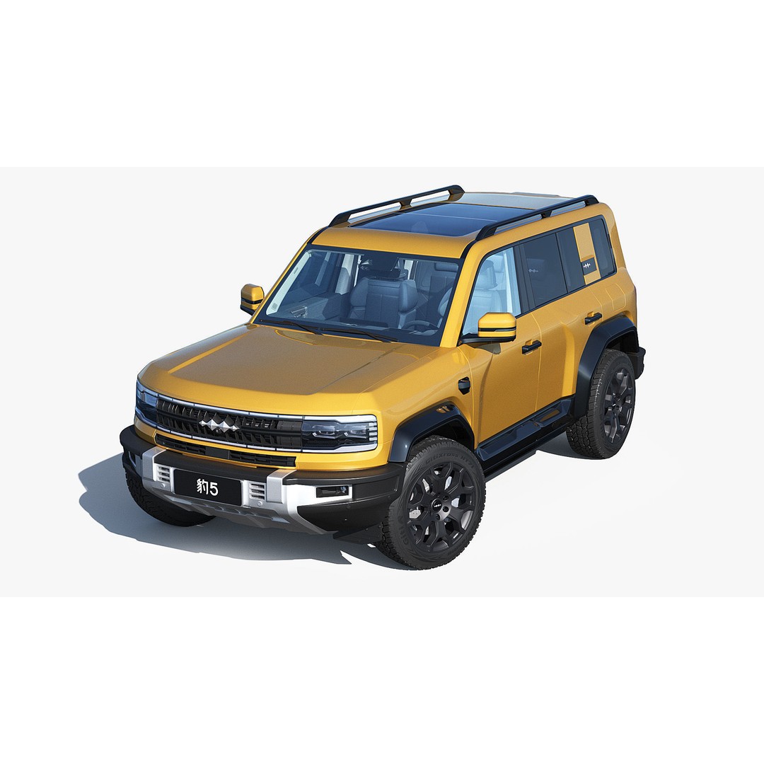 2025 BYD Denza B5 3D Model – Hybrid SUV with Interior, FBX, Blender - View 3