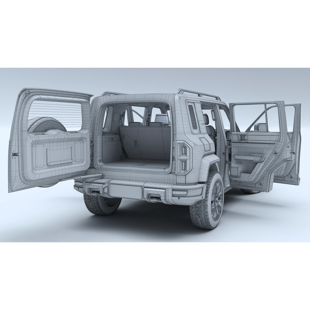 2025 BYD Denza B5 3D Model – Hybrid SUV with Interior, FBX, Blender - View 39