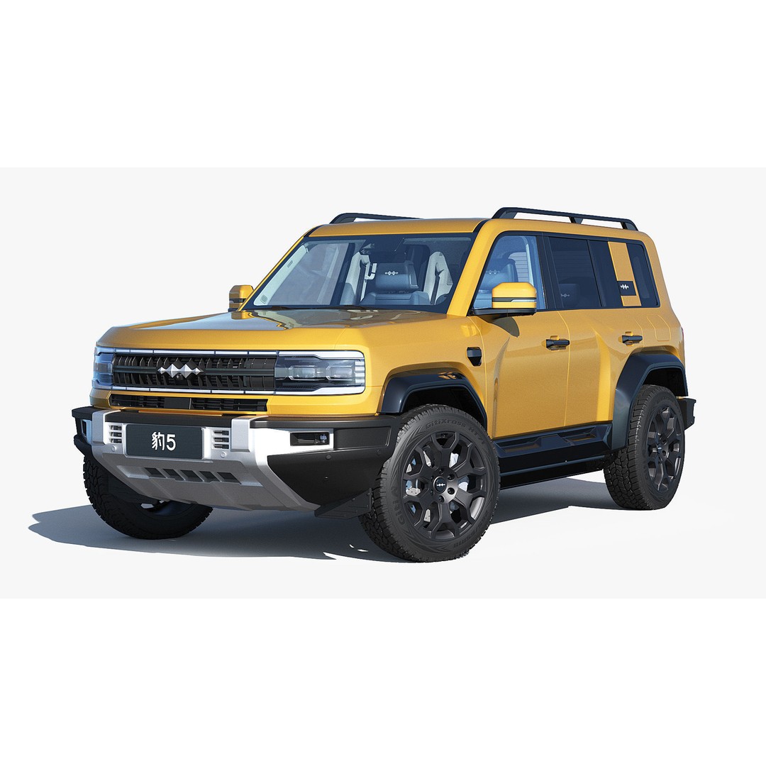 2025 BYD Denza B5 3D Model – Hybrid SUV with Interior, FBX, Blender - View 4