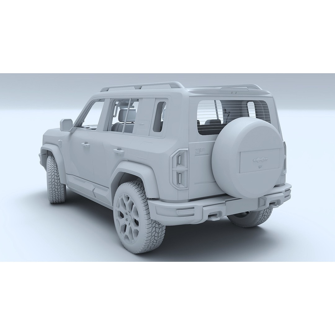 2025 BYD Denza B5 3D Model – Hybrid SUV with Interior, FBX, Blender - View 42