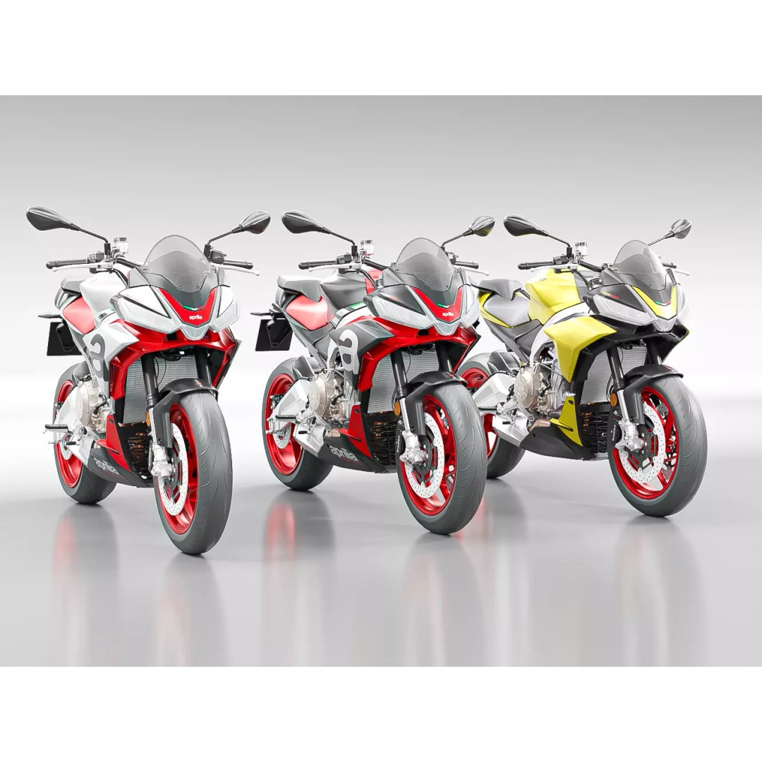 APRILIA TUONO 660 2021 3D Model – Low Poly Game Asset, FBX, PBR - View 3