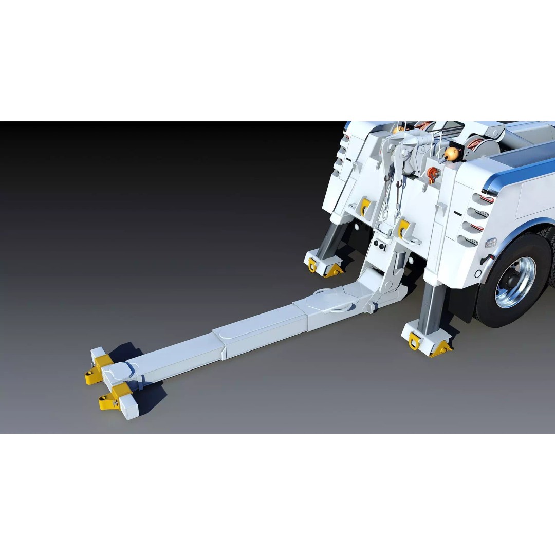 Freightliner M2 106 Wrecker Tow Truck 3D Model – Low Poly Game Asset, FBX - View 10