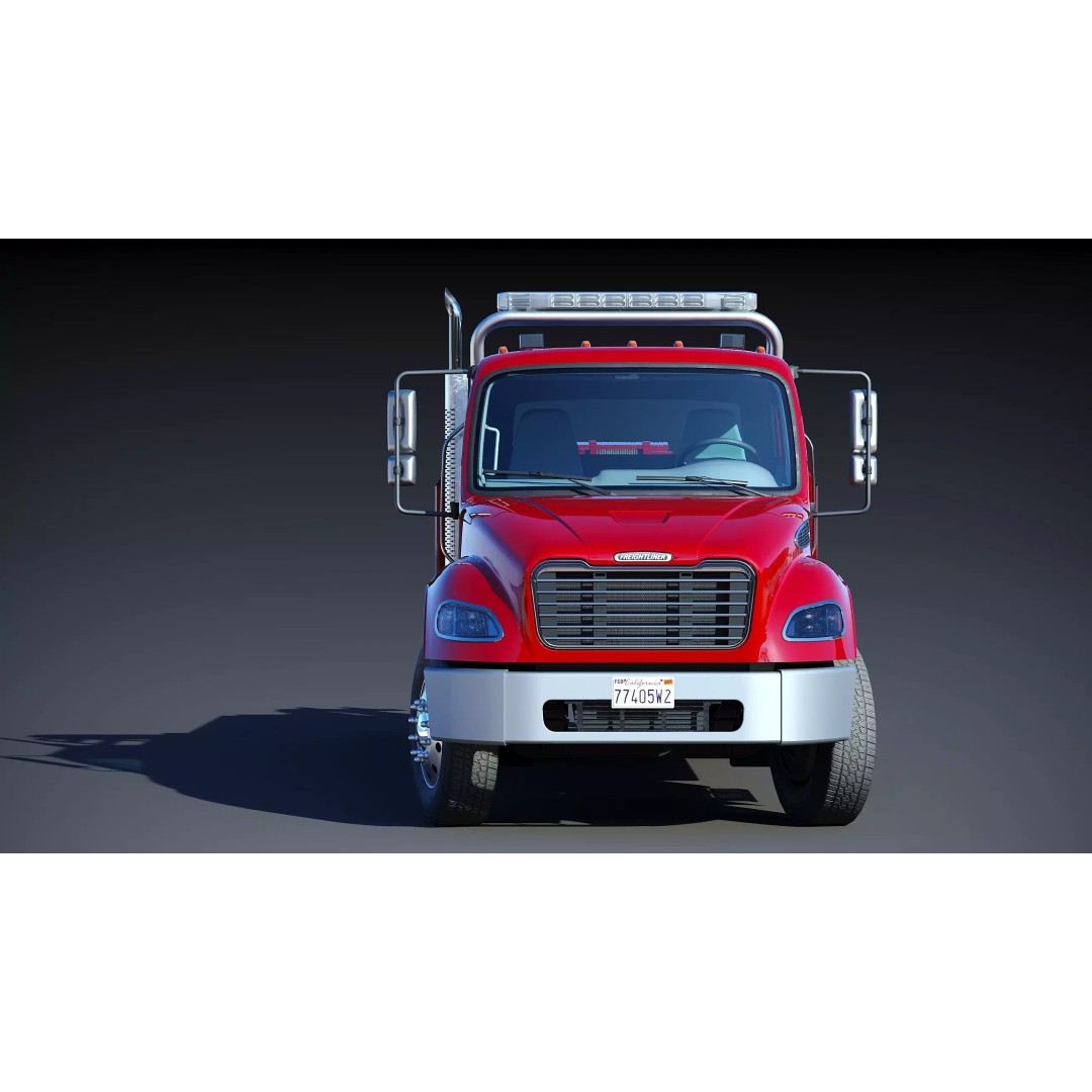 Freightliner M2 106 Wrecker Tow Truck 3D Model – Low Poly Game Asset, FBX - View 14