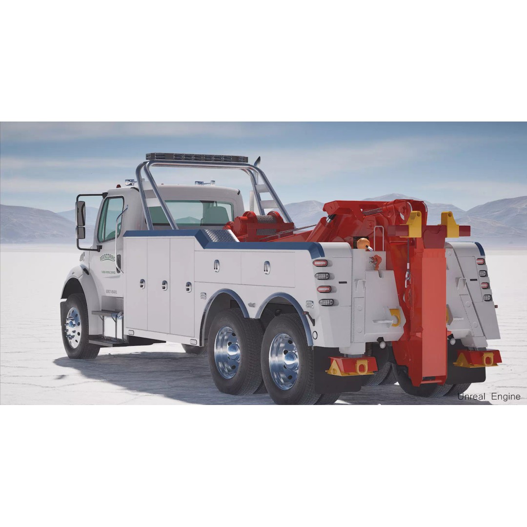 Freightliner M2 106 Wrecker Tow Truck 3D Model – Low Poly Game Asset, FBX - View 31