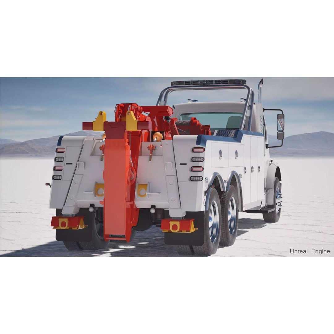 Freightliner M2 106 Wrecker Tow Truck 3D Model – Low Poly Game Asset, FBX - View 33