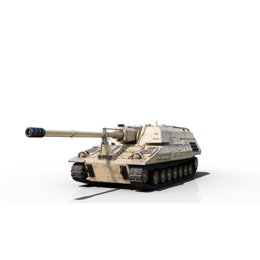 USA ARMY XM297E2 Crusader Howitzer 3D Model – Low Poly PBR Asset, FBX - View 12