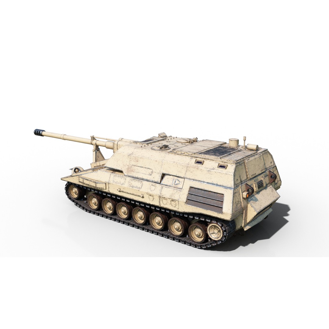USA ARMY XM297E2 Crusader Howitzer 3D Model – Low Poly PBR Asset, FBX - View 13