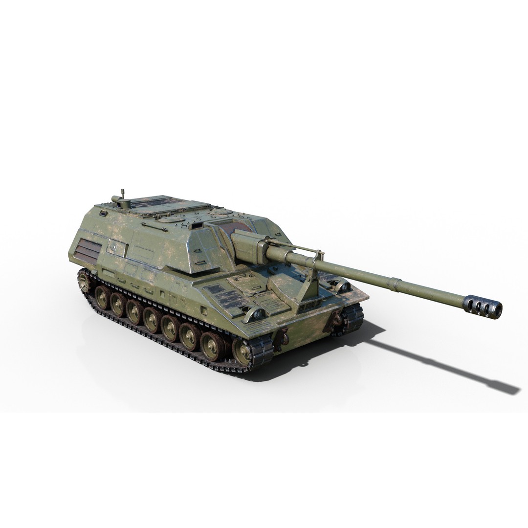 USA ARMY XM297E2 Crusader Howitzer 3D Model – Low Poly PBR Asset, FBX - View 14