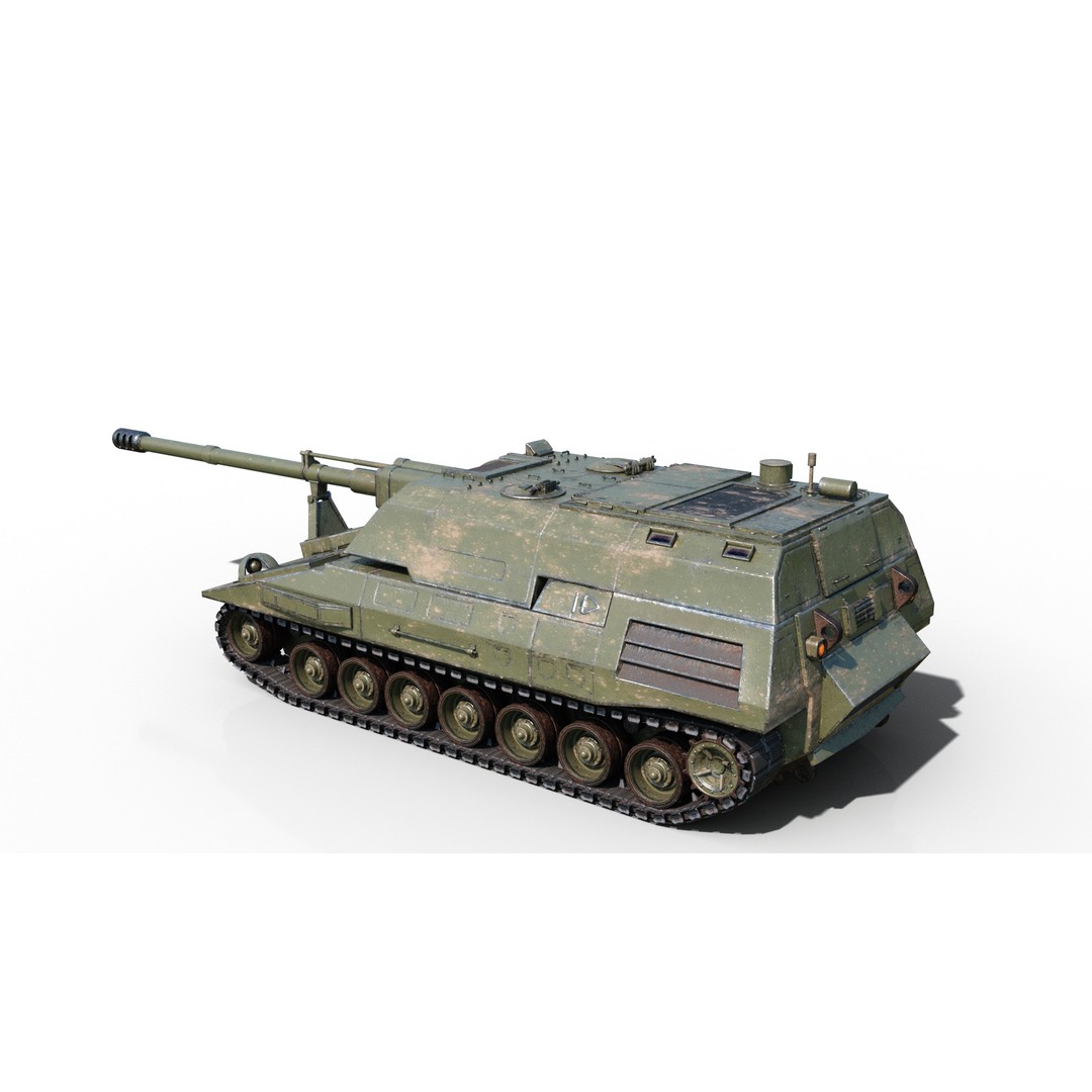 USA ARMY XM297E2 Crusader Howitzer 3D Model – Low Poly PBR Asset, FBX - View 15