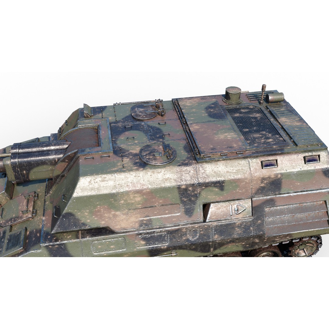 USA ARMY XM297E2 Crusader Howitzer 3D Model – Low Poly PBR Asset, FBX - View 18
