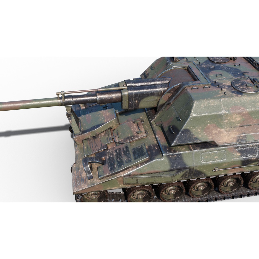 USA ARMY XM297E2 Crusader Howitzer 3D Model – Low Poly PBR Asset, FBX - View 19