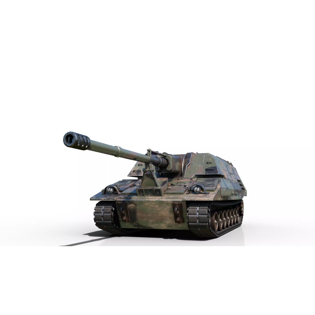 USA ARMY XM297E2 Crusader Howitzer 3D Model – Low Poly PBR Asset, FBX - View 2
