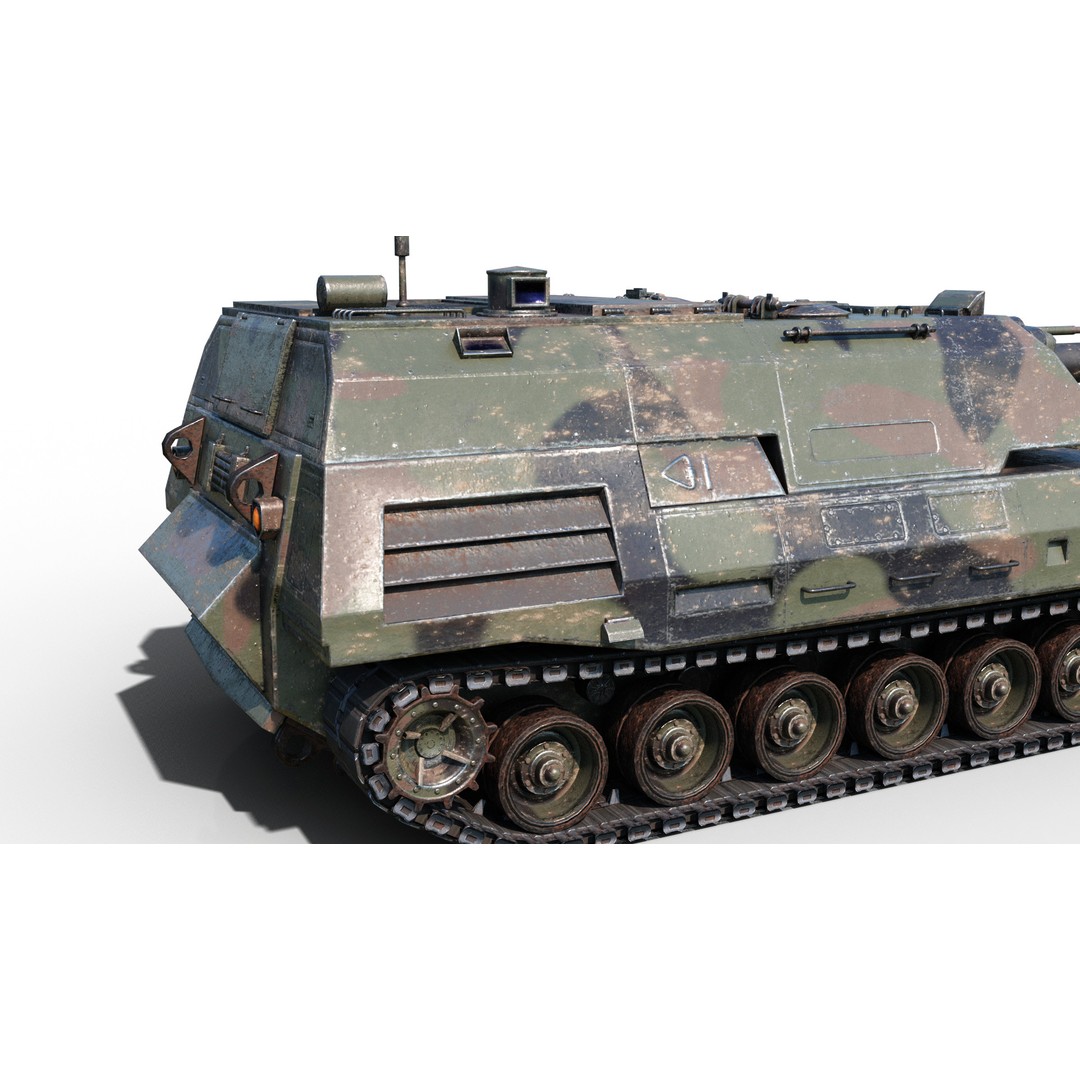 USA ARMY XM297E2 Crusader Howitzer 3D Model – Low Poly PBR Asset, FBX - View 20
