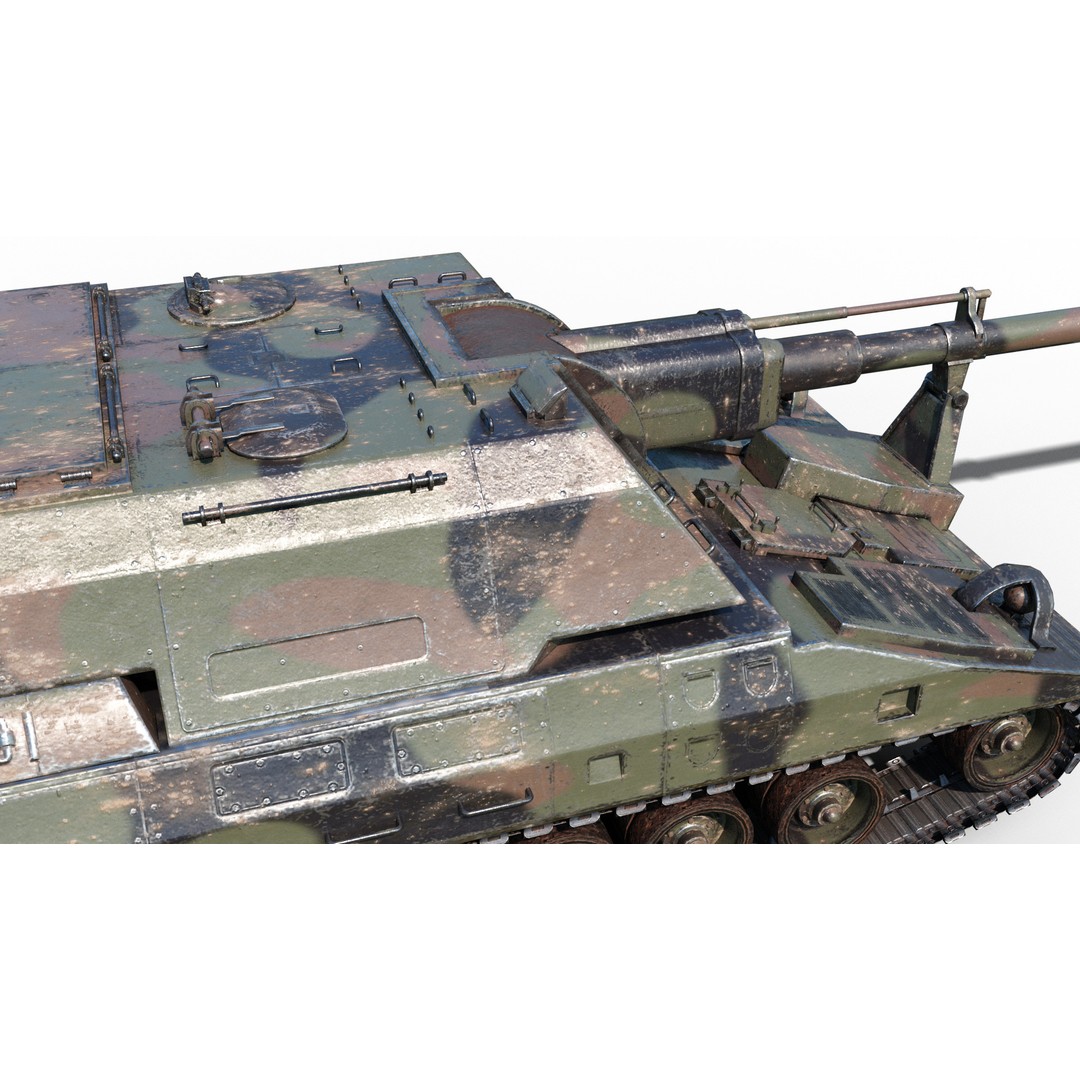 USA ARMY XM297E2 Crusader Howitzer 3D Model – Low Poly PBR Asset, FBX - View 21