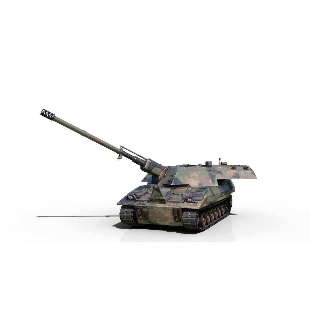 USA ARMY XM297E2 Crusader Howitzer 3D Model – Low Poly PBR Asset, FBX - View 3