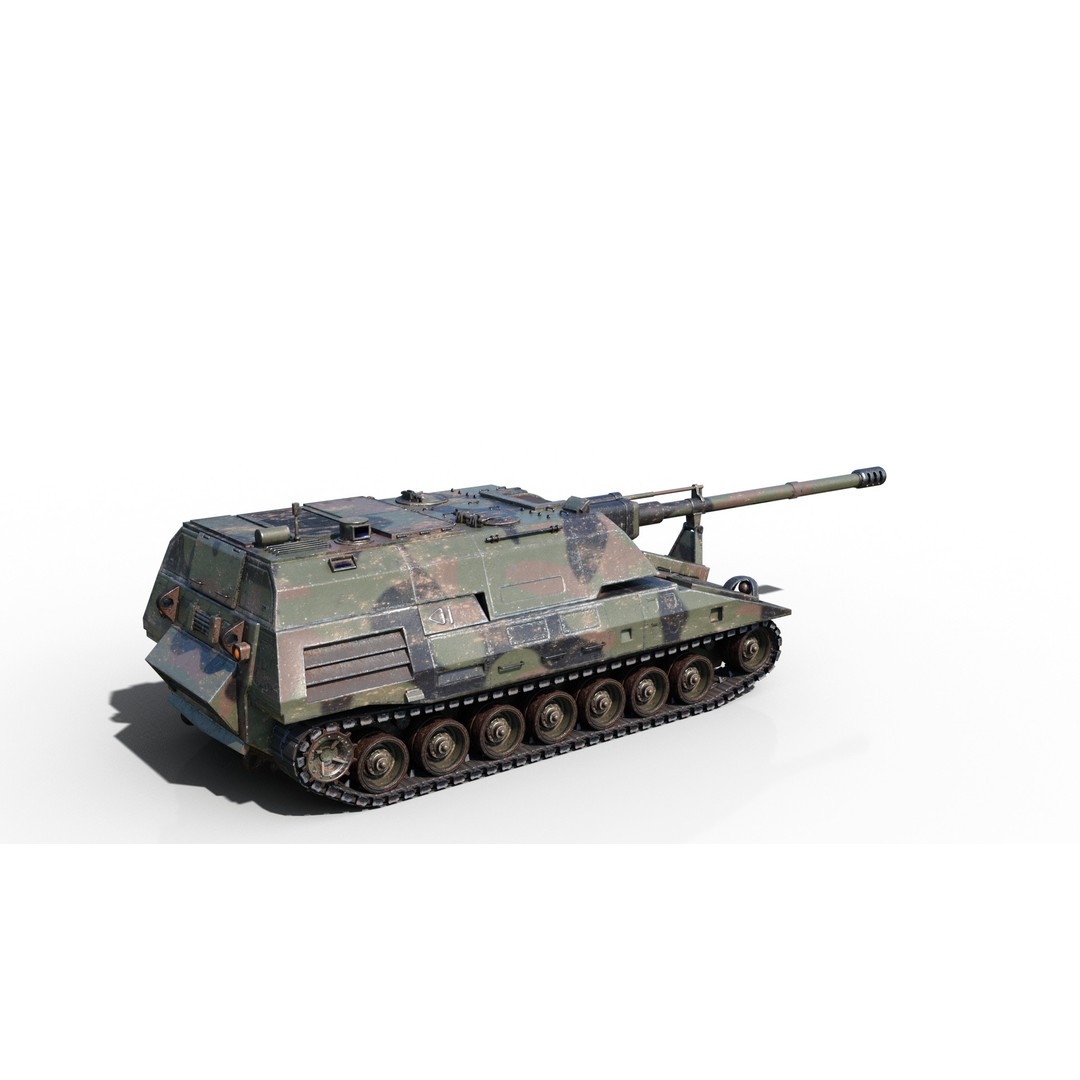 USA ARMY XM297E2 Crusader Howitzer 3D Model – Low Poly PBR Asset, FBX - View 4