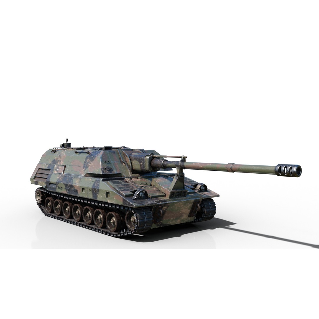 USA ARMY XM297E2 Crusader Howitzer 3D Model – Low Poly PBR Asset, FBX - View 5