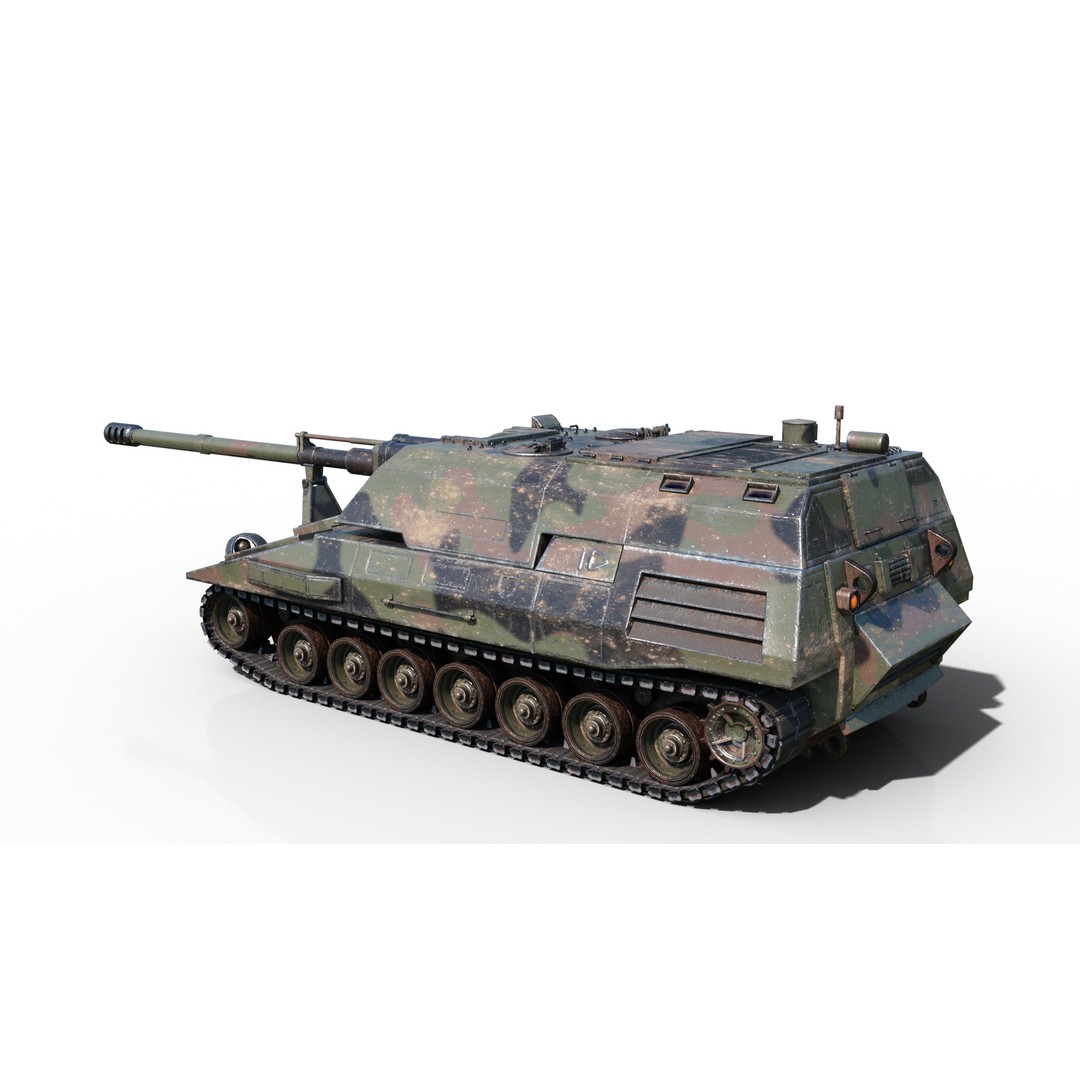 USA ARMY XM297E2 Crusader Howitzer 3D Model – Low Poly PBR Asset, FBX - View 6