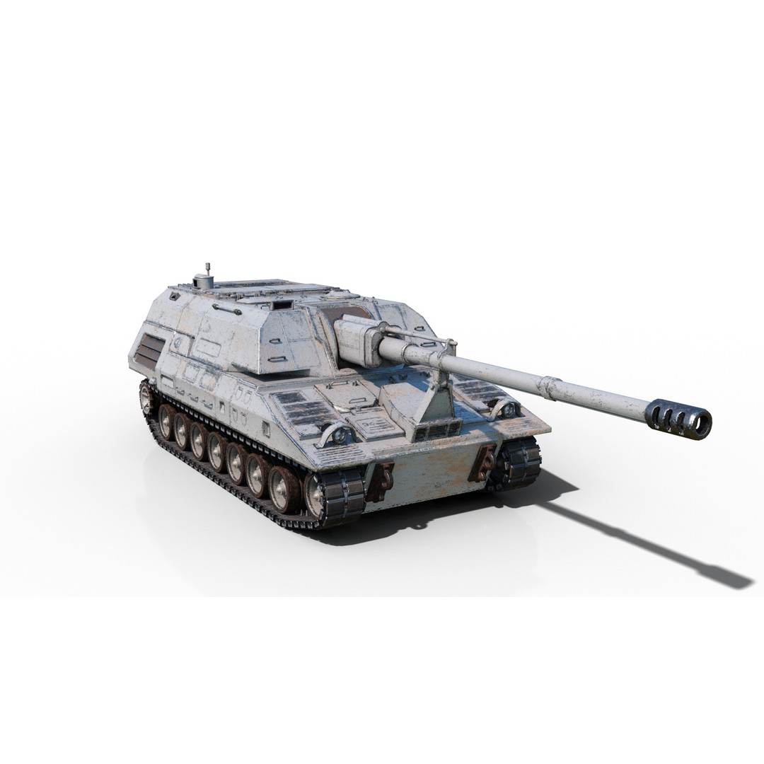 USA ARMY XM297E2 Crusader Howitzer 3D Model – Low Poly PBR Asset, FBX - View 8