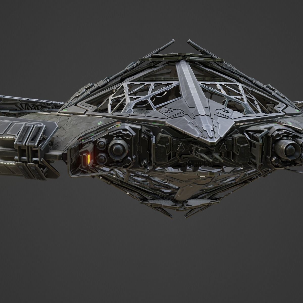 Large Alien Spacecraft - Game-Ready 3D Model - View 21