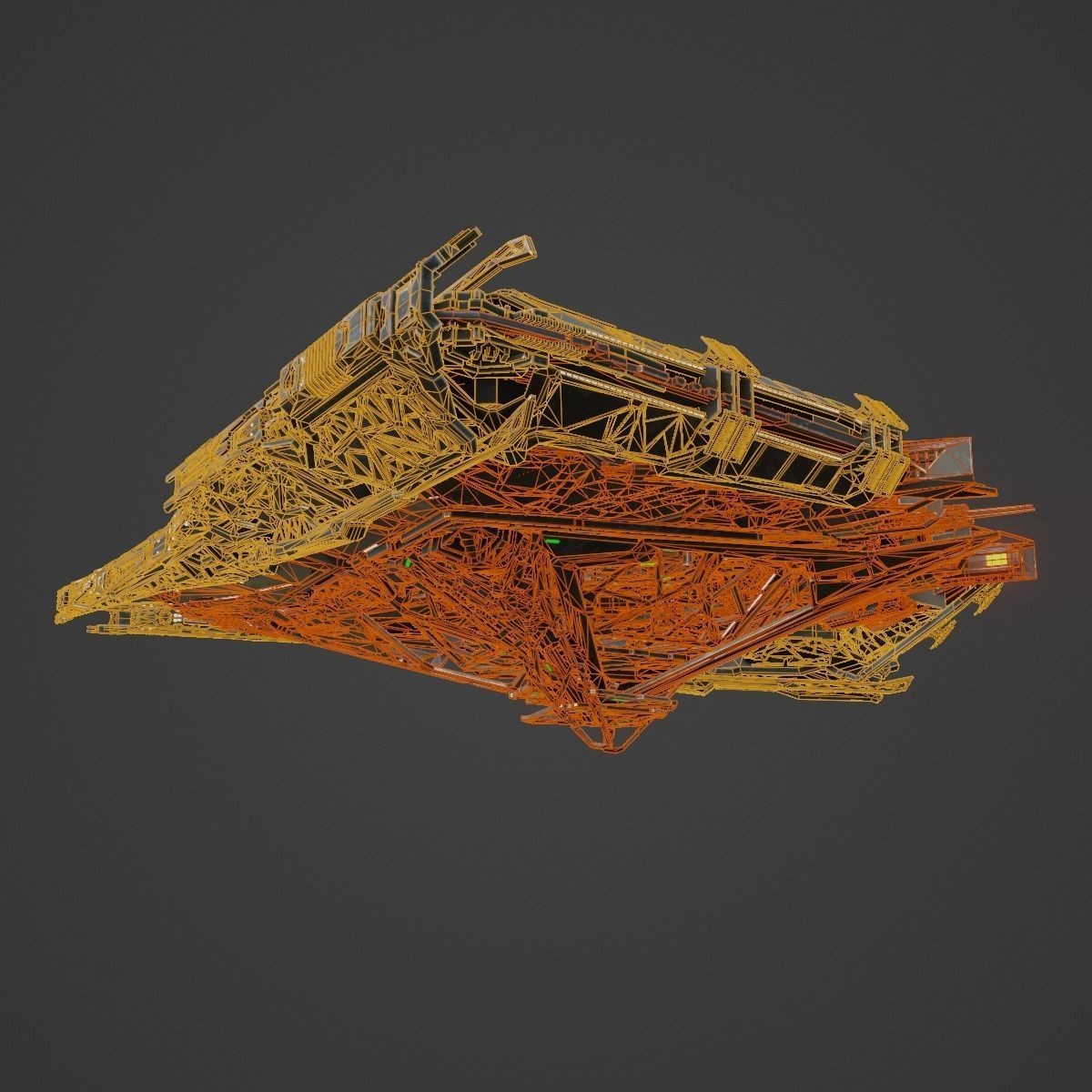Large Alien Spacecraft - Game-Ready 3D Model - View 28