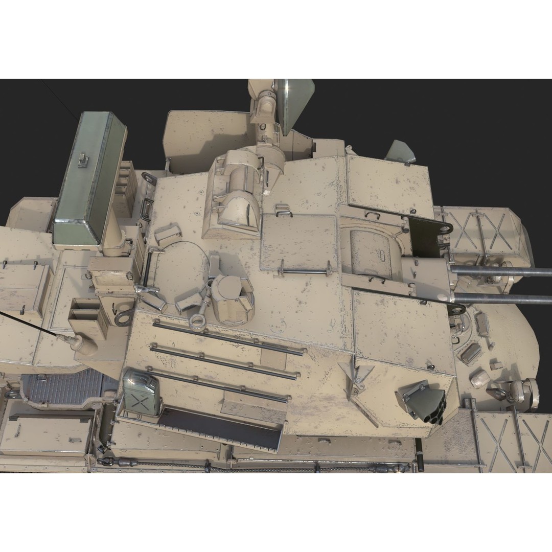 USA Army M247 Anti-Aircraft Gun 3D Model – Low Poly PBR Game Asset, FBX - View 16