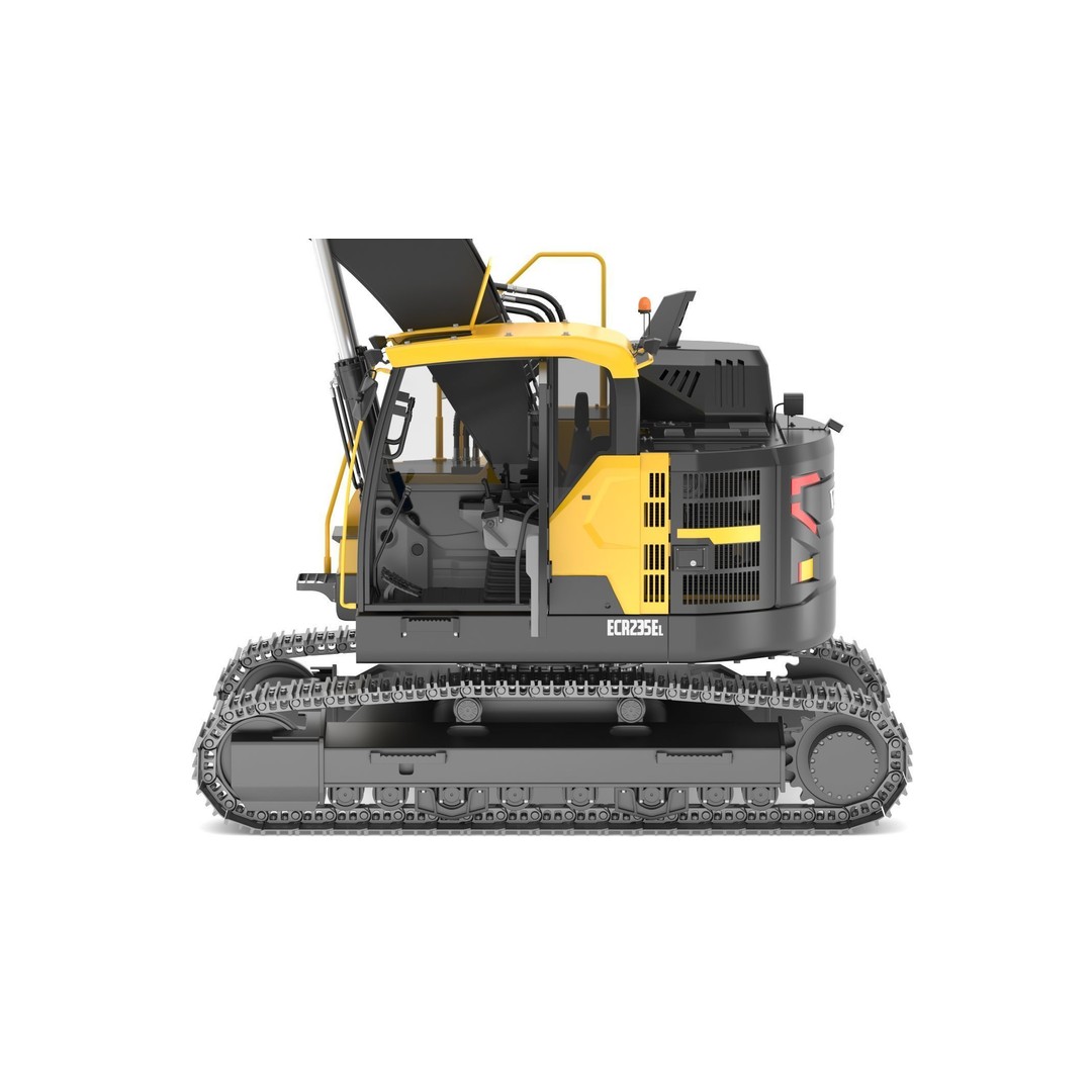 Volvo ECR 235 EL Excavator 3D Model – High Poly Rigged Asset, FBX, OBJ - View 12