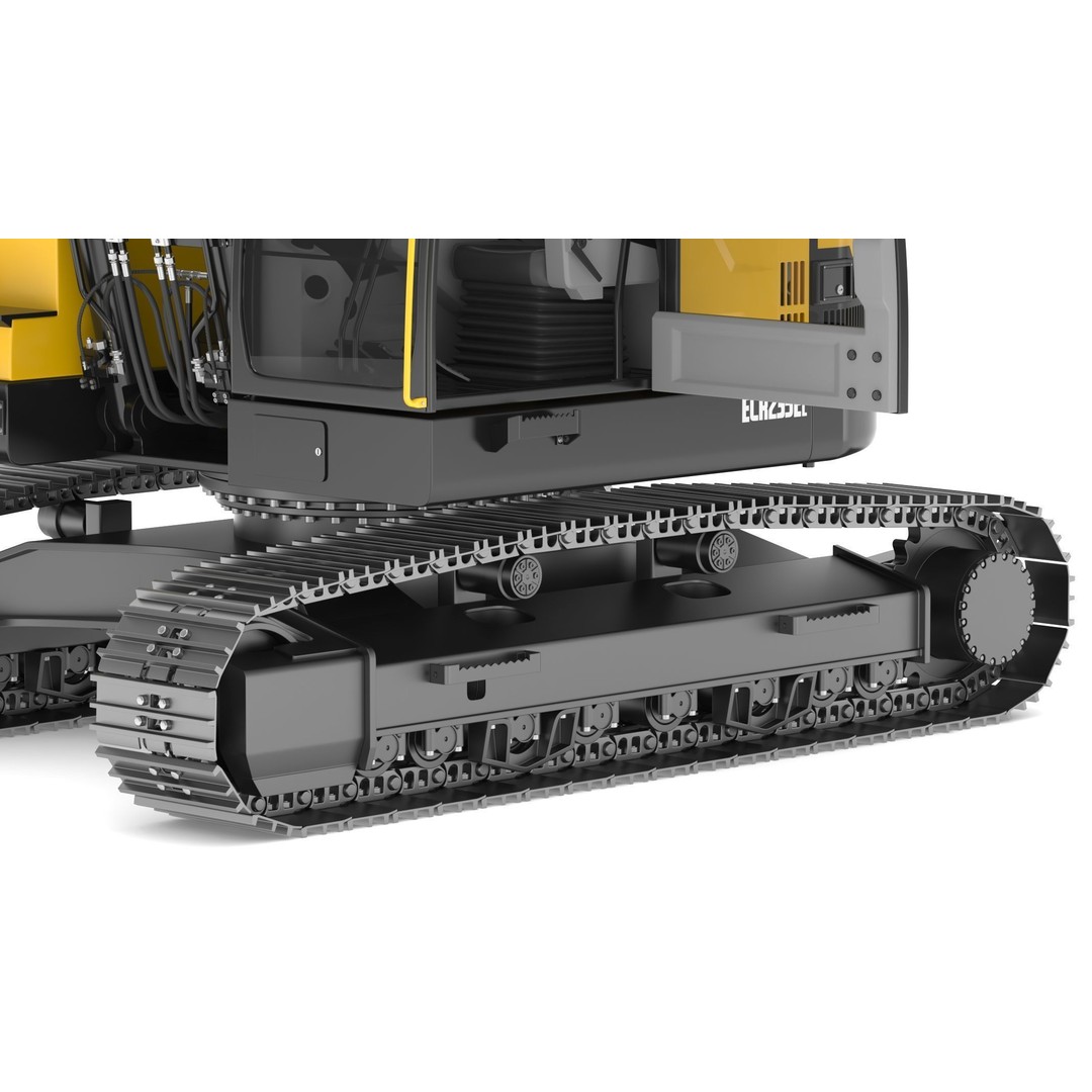 Volvo ECR 235 EL Excavator 3D Model – High Poly Rigged Asset, FBX, OBJ - View 13