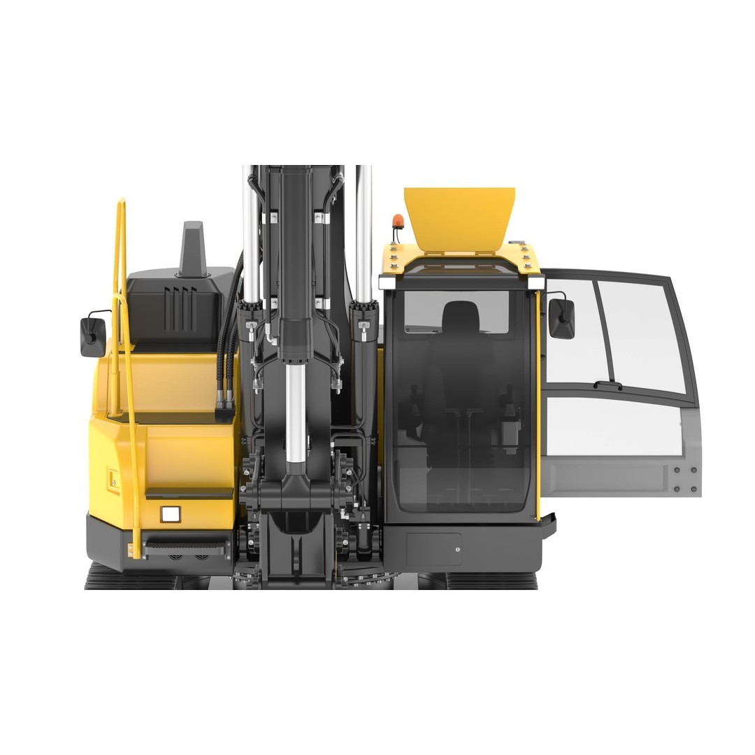 Volvo ECR 235 EL Excavator 3D Model – High Poly Rigged Asset, FBX, OBJ - View 14