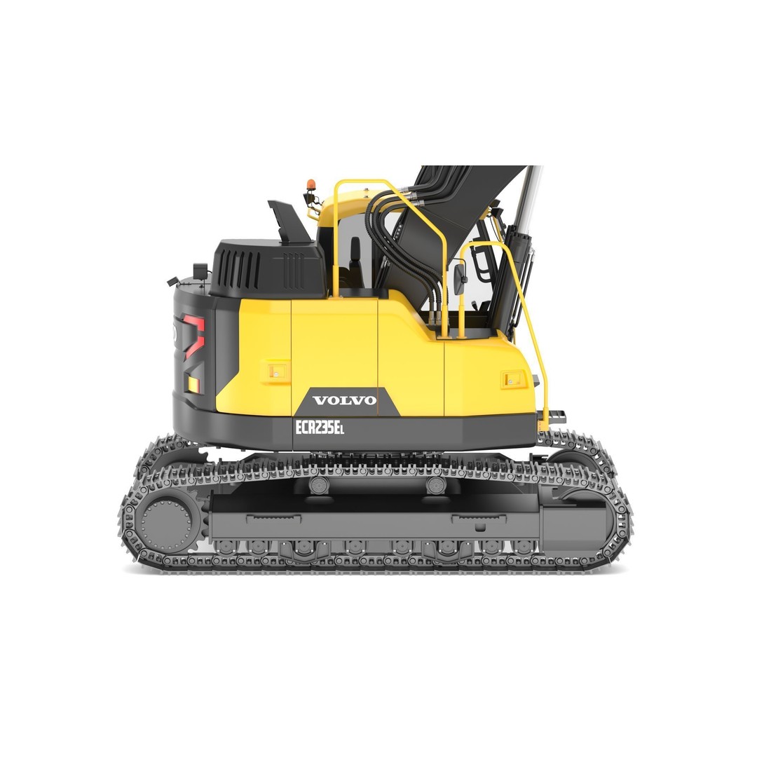 Volvo ECR 235 EL Excavator 3D Model – High Poly Rigged Asset, FBX, OBJ - View 16