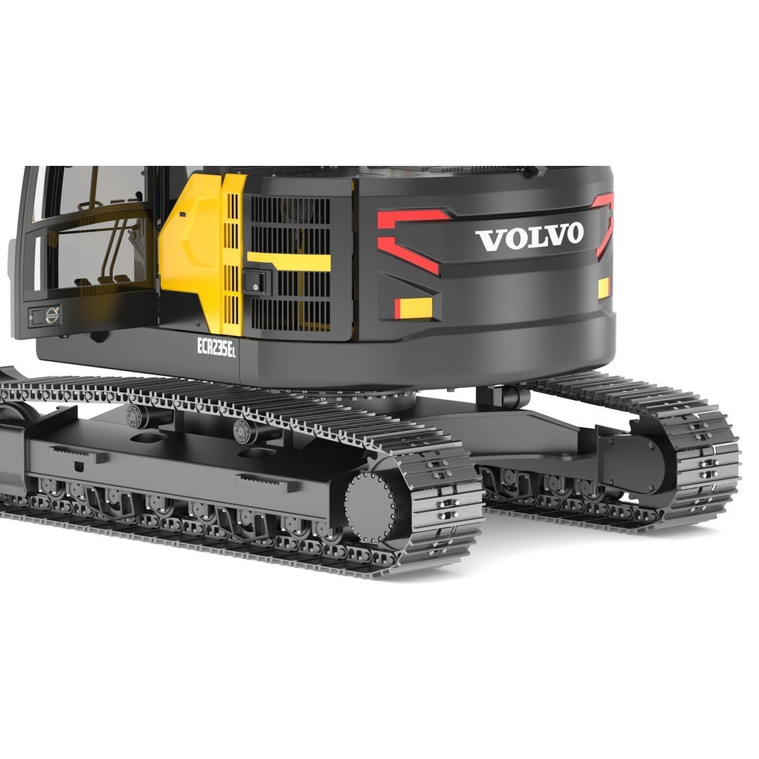 Volvo ECR 235 EL Excavator 3D Model – High Poly Rigged Asset, FBX, OBJ - View 19