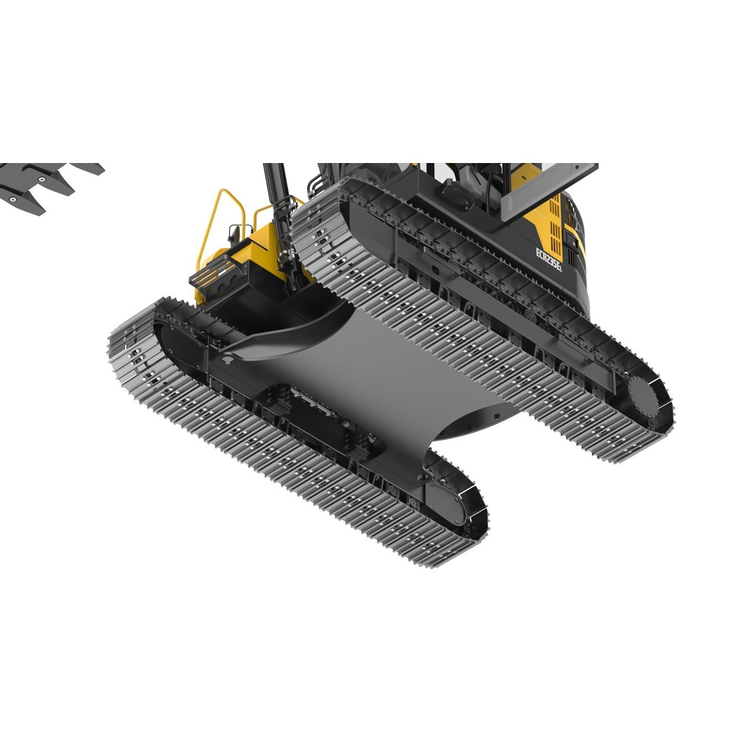 Volvo ECR 235 EL Excavator 3D Model – High Poly Rigged Asset, FBX, OBJ - View 21