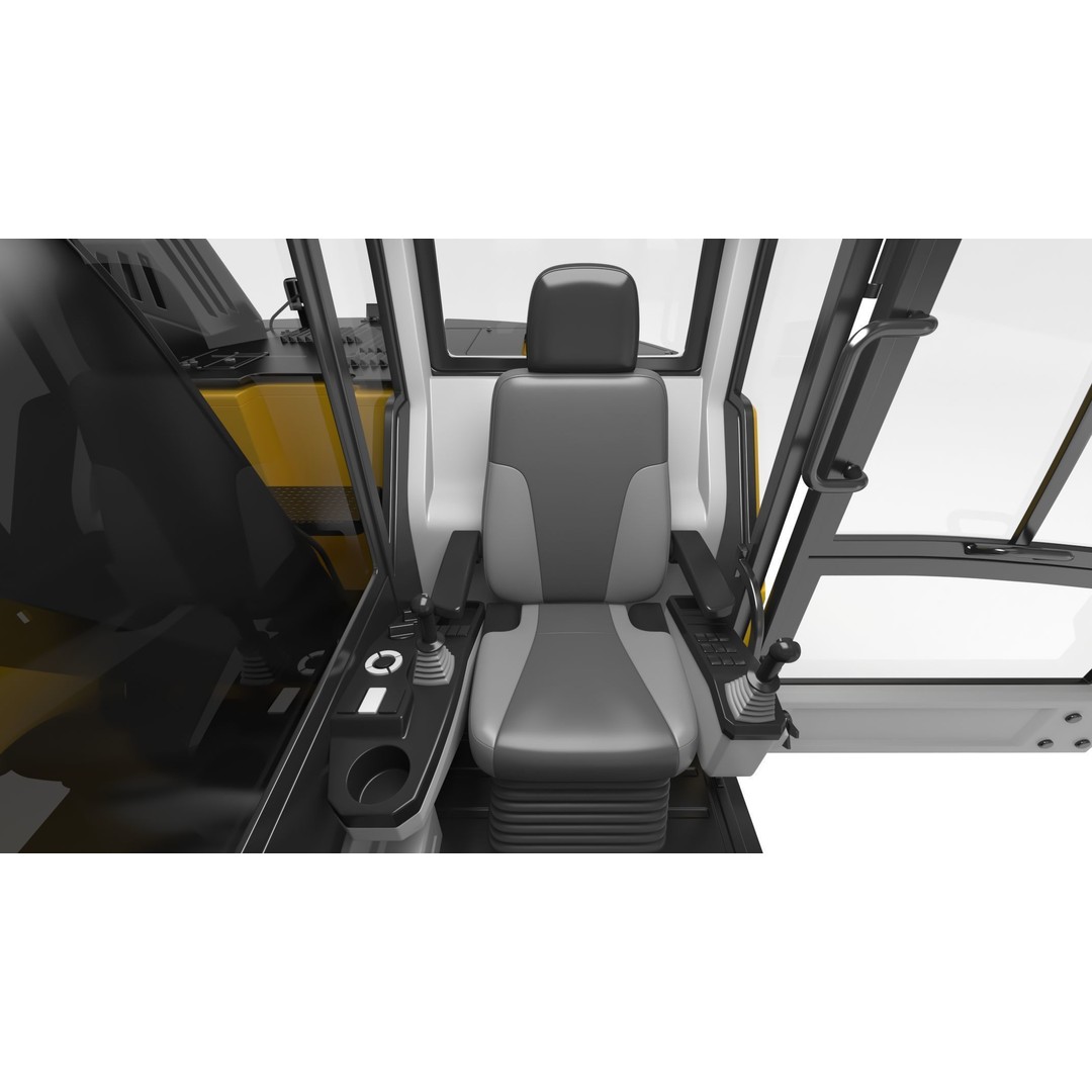 Volvo ECR 235 EL Excavator 3D Model – High Poly Rigged Asset, FBX, OBJ - View 22