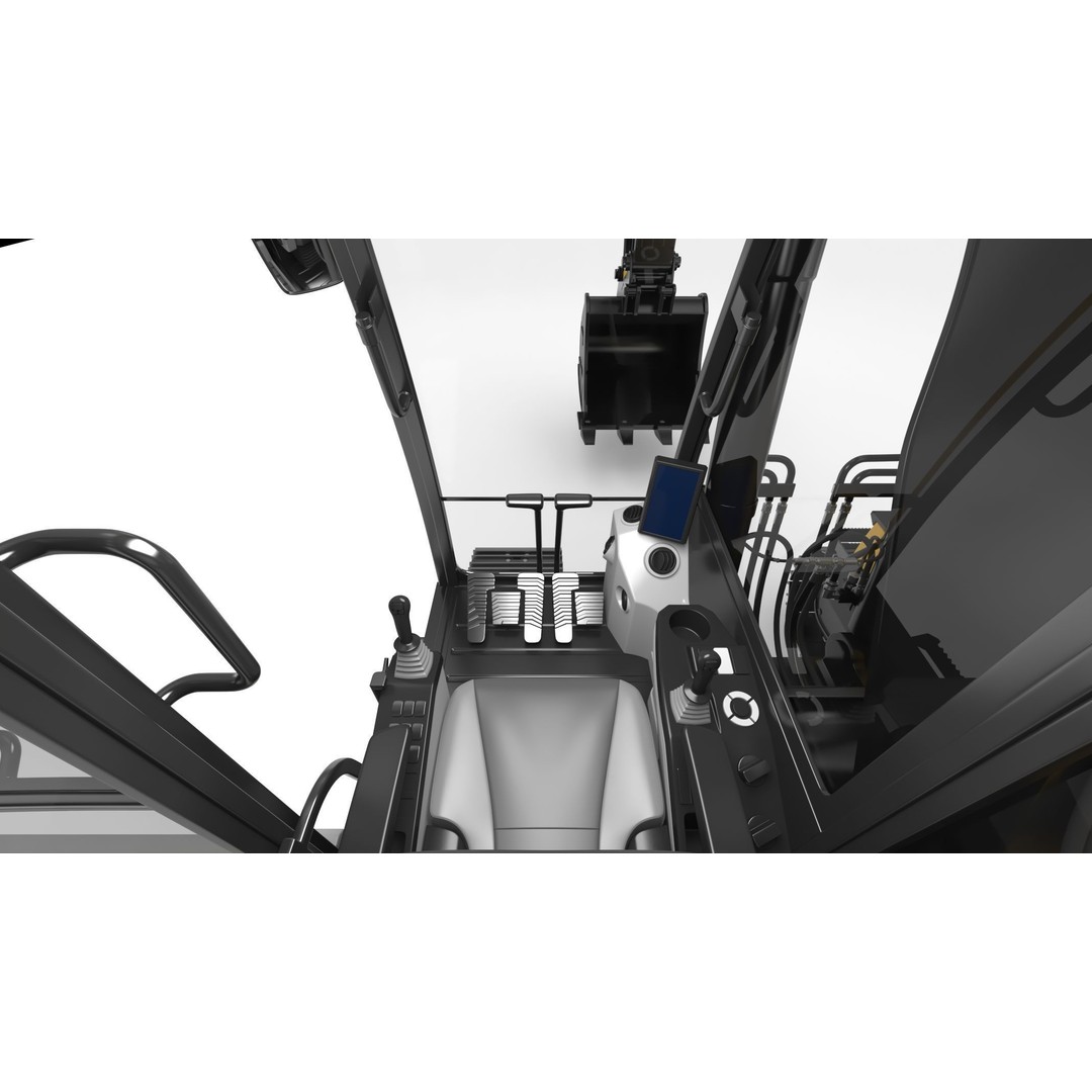 Volvo ECR 235 EL Excavator 3D Model – High Poly Rigged Asset, FBX, OBJ - View 23