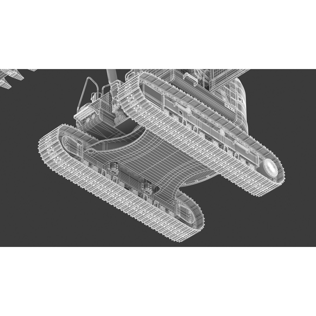 Volvo ECR 235 EL Excavator 3D Model – High Poly Rigged Asset, FBX, OBJ - View 43