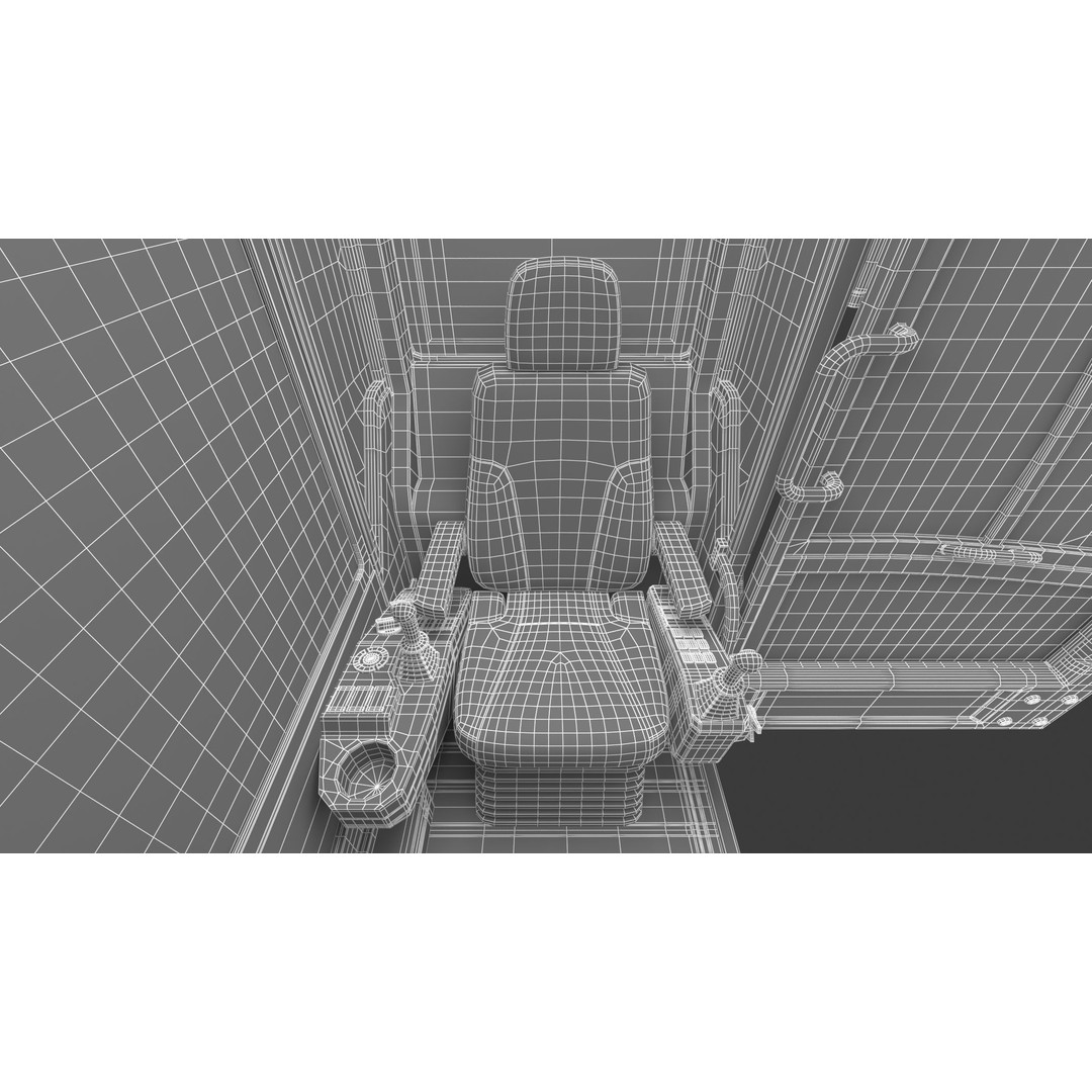 Volvo ECR 235 EL Excavator 3D Model – High Poly Rigged Asset, FBX, OBJ - View 44